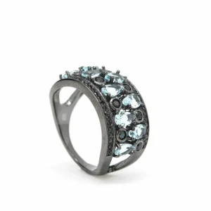 Anillos Con Piedras | LINEARGENT Anillos con piedras talla perilla en tonalidades azules