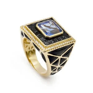 Anillos Con Piedras | Anillos Grandes | LINEARGENT Anillos con piedras tono zafiro estilo étnico