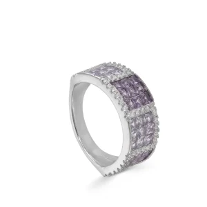 Anillos Con Piedras | LINEARGENT Anillos con piedras tonos violetas y circonitas
