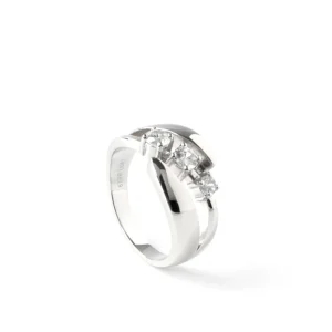Anillos Circonitas | LINEARGENT Anillos criconitas triple de plata diseño curvado