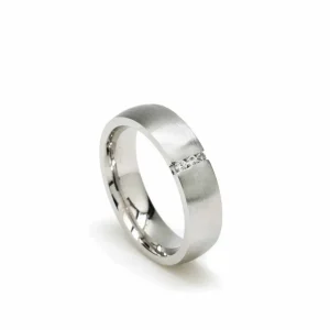 Anillos De Compromiso | LINEARGENT Anillos de compromiso con incrustación de tres circonitas