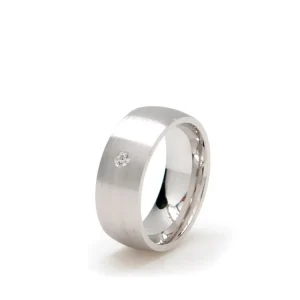 Anillos De Compromiso | LINEARGENT Anillos de compromiso diseño ancho con circonita