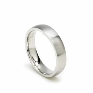 Anillos De Compromiso | LINEARGENT Anillos de compromiso diseño ancho liso mate