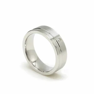 Anillos De Compromiso | LINEARGENT Anillos de compromiso diseño clásico con circonita central