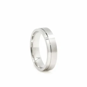 Anillos De Compromiso | LINEARGENT Anillos de compromiso diseño de tres carriles lisos