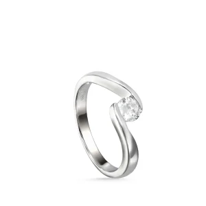 Anillos Especiales | Anillos De Compromiso | LINEARGENT Anillos de compromiso diseño irregular con cuarzo adamantino