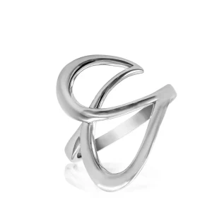 Anillos De Diseño | LINEARGENT Anillos de diseño de plata lisa diseño garabato