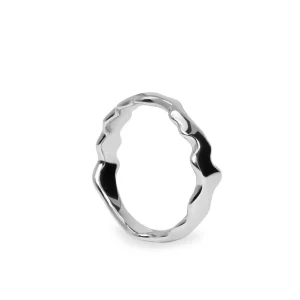 Anillos Pequeños | Anillos De Diseño | LINEARGENT Anillos de diseño de plata lisa diseño ondas