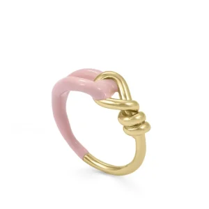 Anillos De Diseño | LINEARGENT Anillos de diseño doble de esmalte y plata bañada en oro