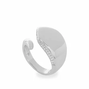 Anillos De Diseño | Anillos Grandes | LINEARGENT Anillos de diseño estilo oversize con carril de circonitas
