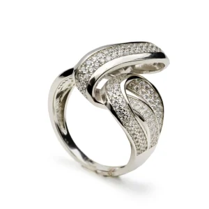 Anillos Especiales | Anillos De Diseño | LINEARGENT Anillos de diseño estilo serpentina con circonitas