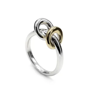 Anillos Bicolor | LINEARGENT Anillos de diseño formado por dos argollas en tono bicolor