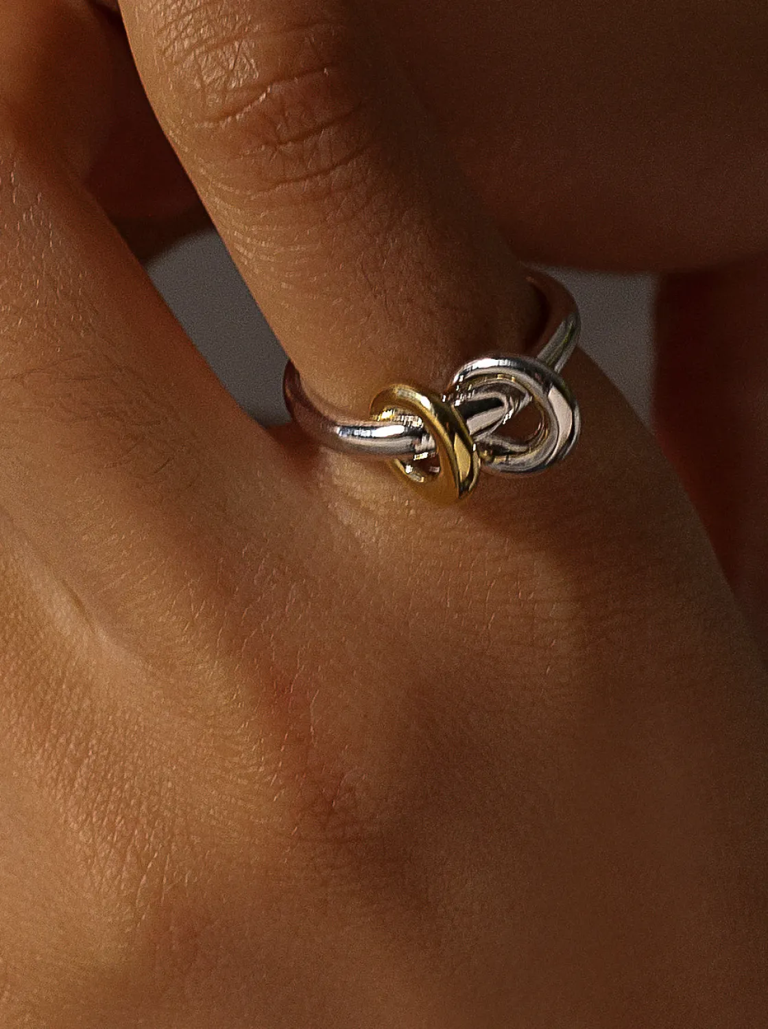 Anillos Bicolor | LINEARGENT Anillos de diseño formado por dos argollas en tono bicolor