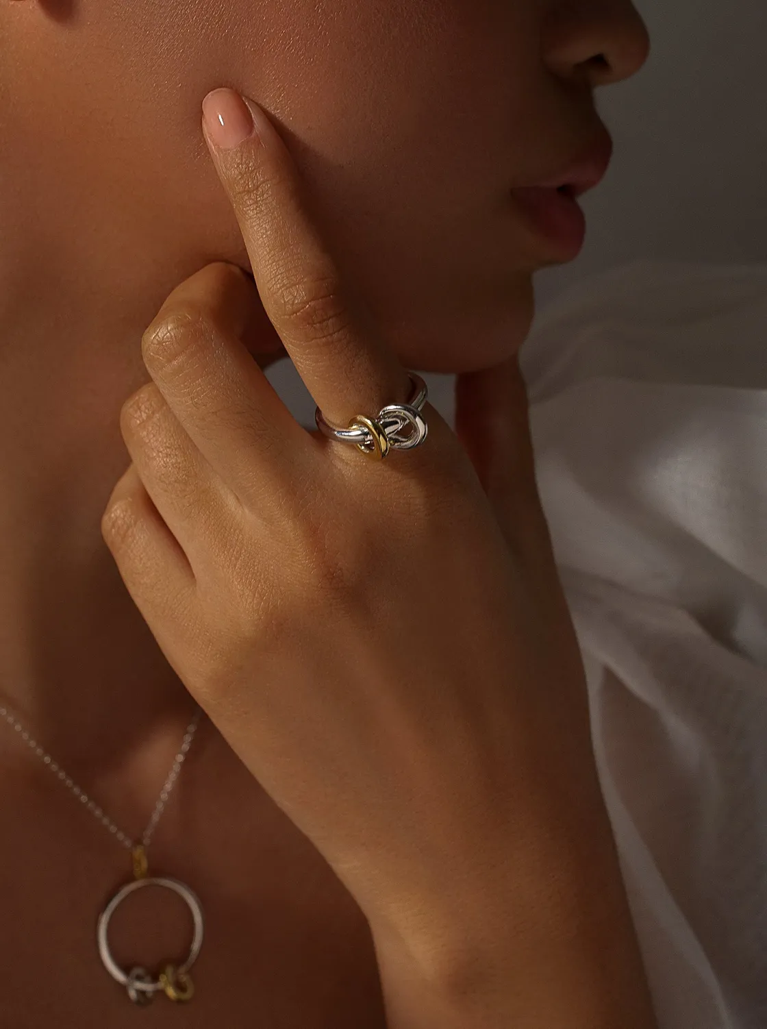 Anillos Bicolor | LINEARGENT Anillos de diseño formado por dos argollas en tono bicolor