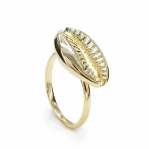 Anillos De Diseño | LINEARGENT Anillos de diseño motivo de concha bañado en oro