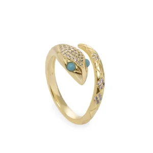 Anillos De Diseño | LINEARGENT Anillos de diseño motivo de serpiente entrelazada y circonitas