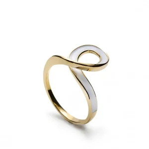 Anillos De Diseño | Anillos Finos | LINEARGENT Anillos de diseño tirabuzón esmalte y baño de oro