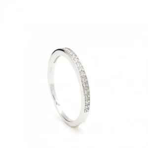 Anillos Pequeños | Anillos Finos | LINEARGENT Anillos finos de plata con engaste de circonita