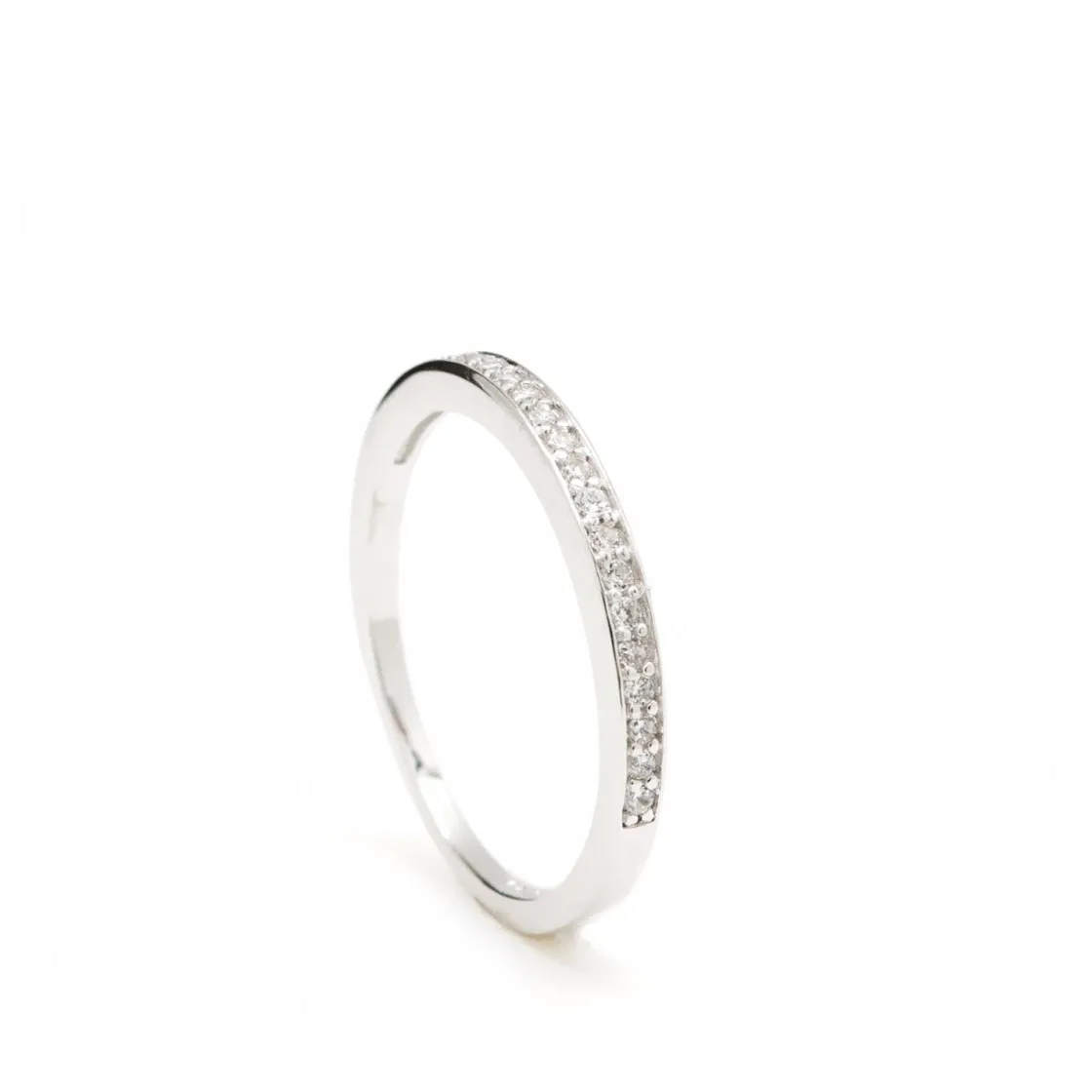 Anillos Pequeños | Anillos Finos | LINEARGENT Anillos finos de plata con engaste de circonita