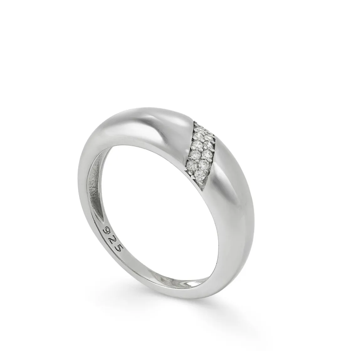Anillos Circonitas | LINEARGENT Anillos finos de plata diseño banda de circonita