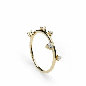 Anillos Especiales | Anillos Dorados | LINEARGENT Anillos finos de plata diseño circonitas
