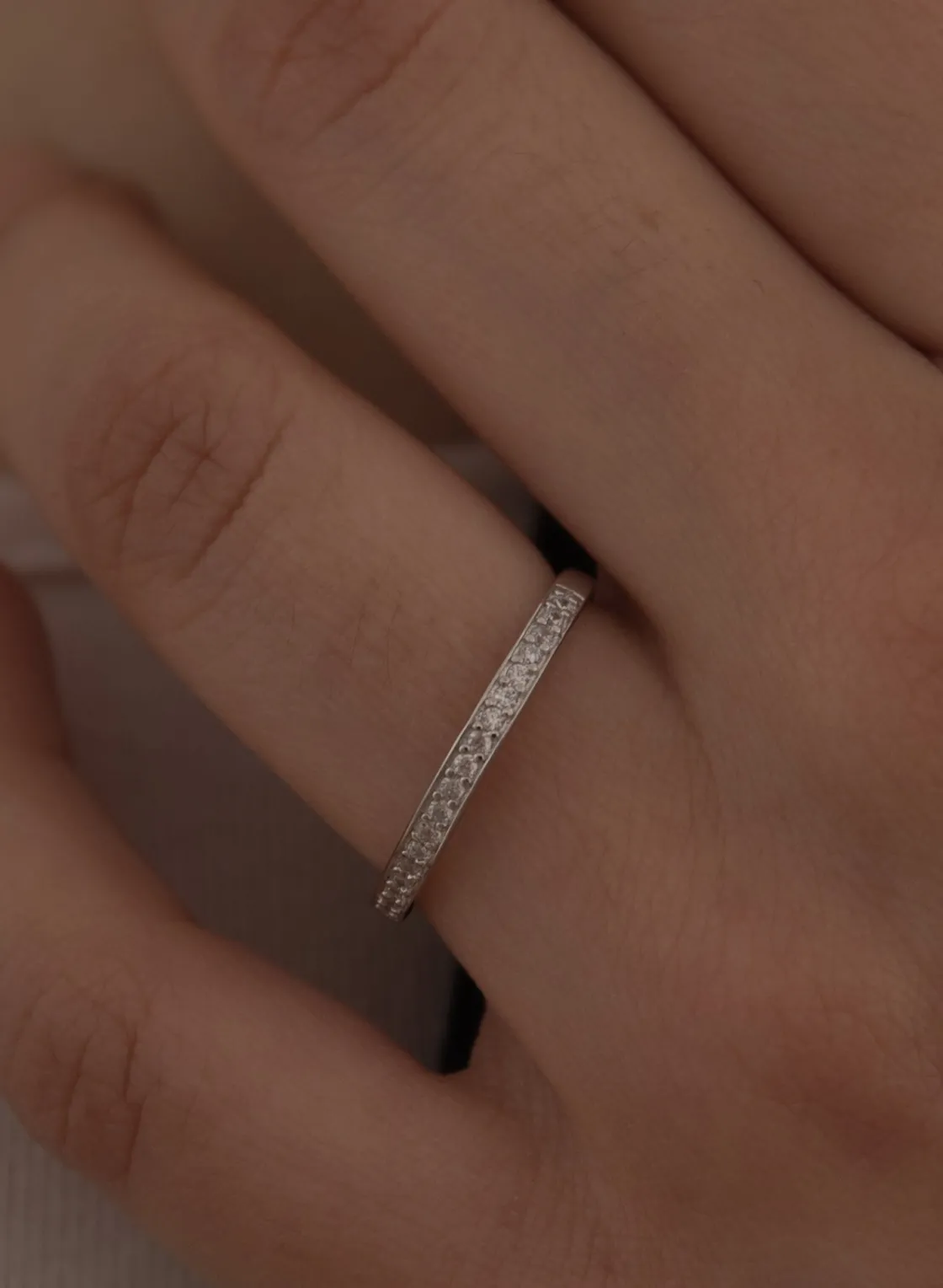 Anillos Pequeños | Anillos Finos | LINEARGENT Anillos finos de plata diseño clásico con circonita