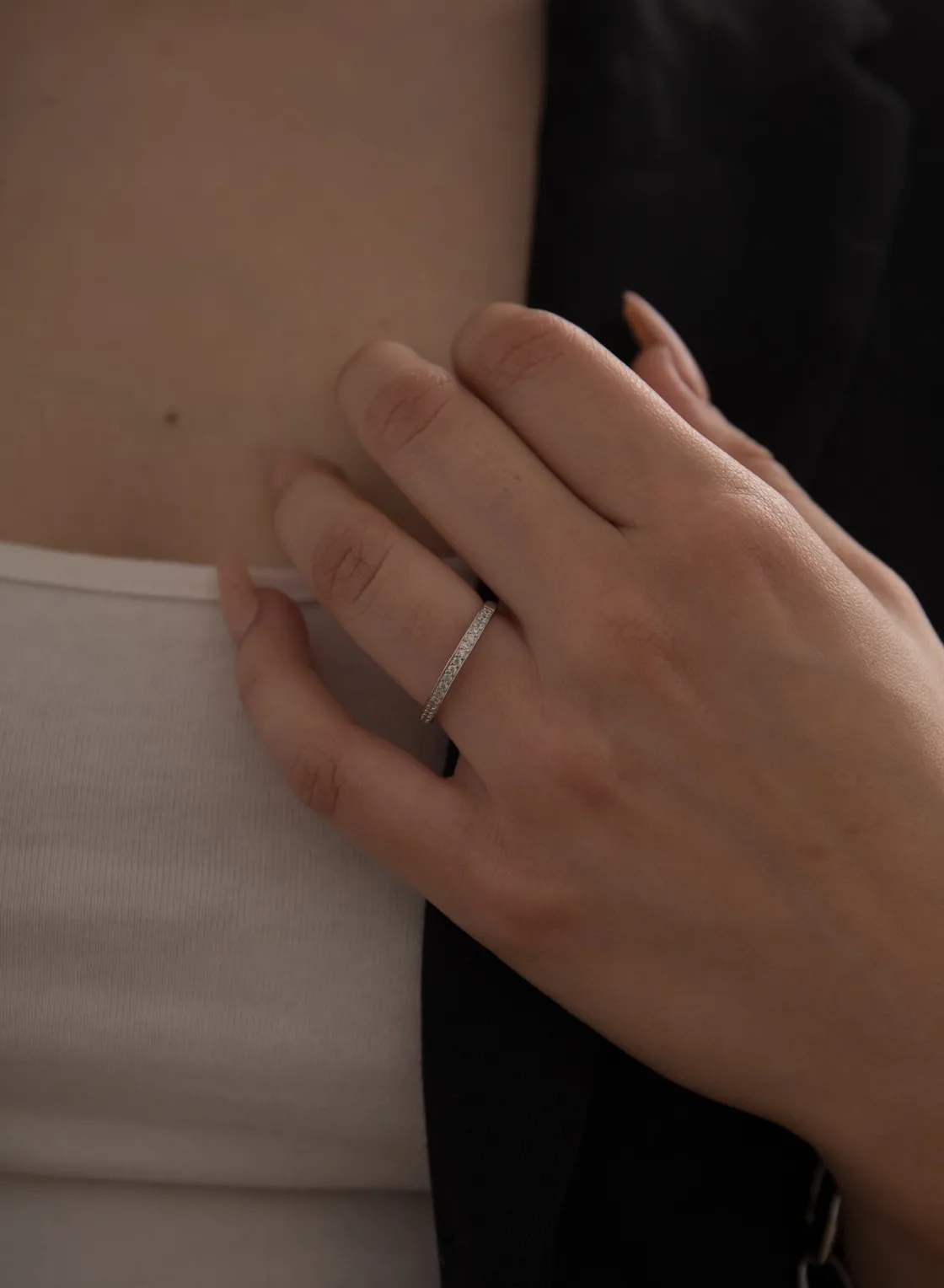 Anillos Pequeños | Anillos Finos | LINEARGENT Anillos finos de plata diseño clásico con circonita