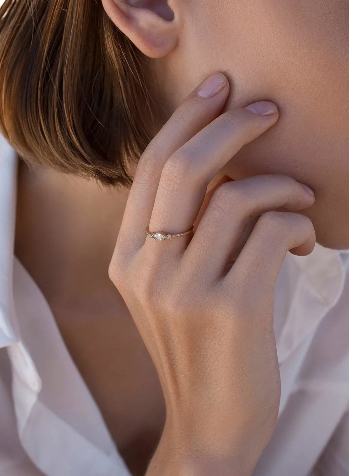 Anillos Pequeños | Anillos Finos | LINEARGENT Anillos finos de plata dorado diseño minimalista