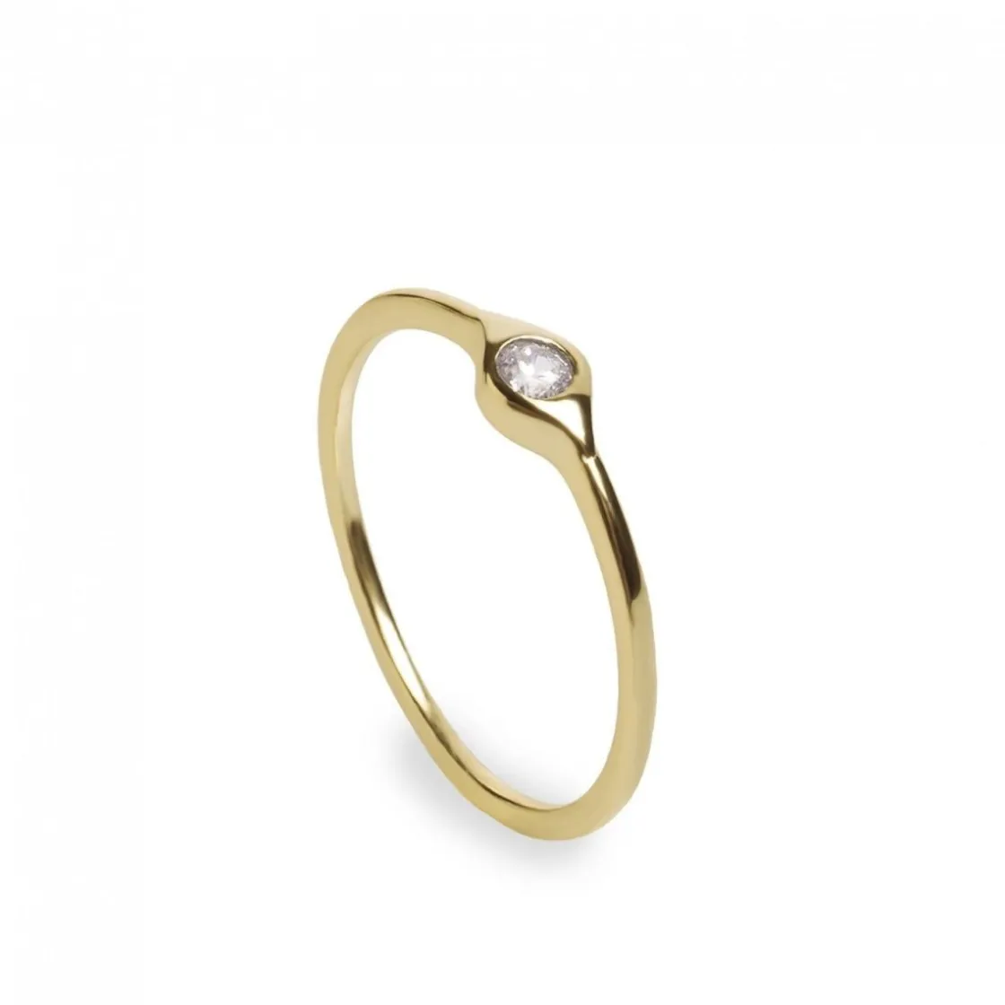 Anillos Pequeños | Anillos Finos | LINEARGENT Anillos finos de plata dorado minimalista