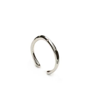 Anillos Pequeños | Anillos Finos | LINEARGENT Anillos finos de plata mujer abierto con circonitas