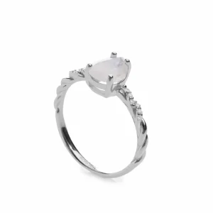 Anillos Pequeños | Anillos Finos | LINEARGENT Anillos finos diseño cuarzo adamantino y circonitas