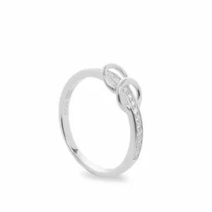 Anillos Pequeños | Anillos Finos | LINEARGENT Anillos finos diseño de doble aro y circonitas