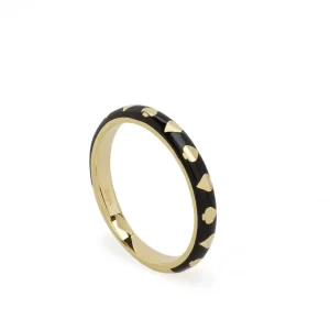Anillos Pequeños | Anillos Finos | LINEARGENT Anillos finos diseño de pica con esmalte y circonita