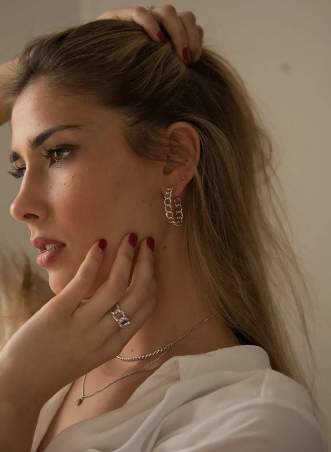Anillos De Diseño | LINEARGENT Anillos grandes con eslabones anchos y redondos