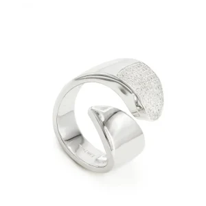Anillos Grandes | Anillos Circonitas | LINEARGENT Anillos grandes diseño abierto irregular con circonitas