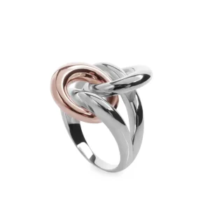 Anillos Bicolor | Anillos Grandes | LINEARGENT Anillos grandes diseño de nudo central