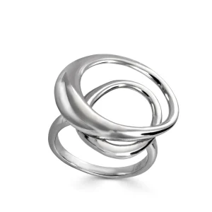 Anillos De Diseño | LINEARGENT Anillos grandes diseño espiral en plata lisa