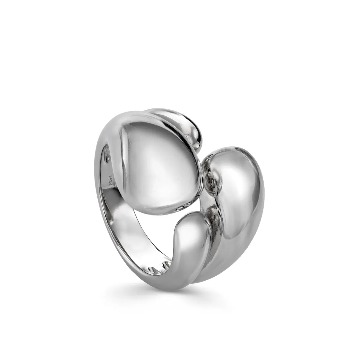 Anillos De Diseño | Anillos Anchos | LINEARGENT Anillos grandes diseño irregular circular en plata lisa