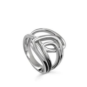 Anillos Anchos | LINEARGENT Anillos grandes diseño irregular en plata