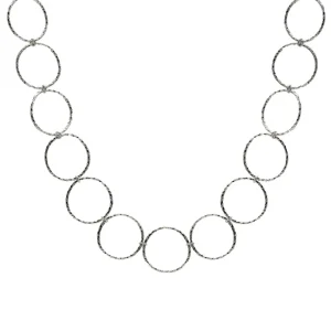 Collares Cortos | LINEARGENT Choker de plata con diseño aros estilo boho