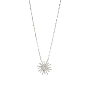 Colgante Brillante | LINEARGENT Colgante brillante de plata motivo estrella con circonitas