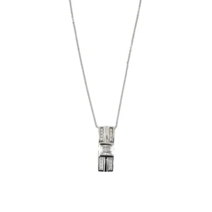 Colgante Brillante | LINEARGENT Colgante brillante de plata con diseño geométrico