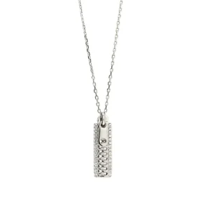 Colgante Brillante | LINEARGENT Colgante brillante de plata cremallera mini y circonita