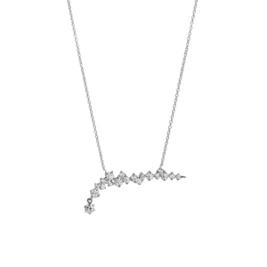 Collares Fiesta | Colgante Brillante | LINEARGENT Colgante brillante de plata estilo novia diseño cascada