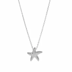 Colgante Brillante | LINEARGENT Colgante brillante de plata motivo estrella de mar