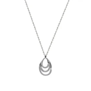 Colgante Brillante | LINEARGENT Colgante brillante diseño de tres óvalos unidos