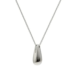 Colgante Brillante | LINEARGENT Colgante brillante diseño gota con detalle circonitas