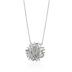 Colgante Brillante | LINEARGENT Colgante brillante motivo central de nudo y circonitas
