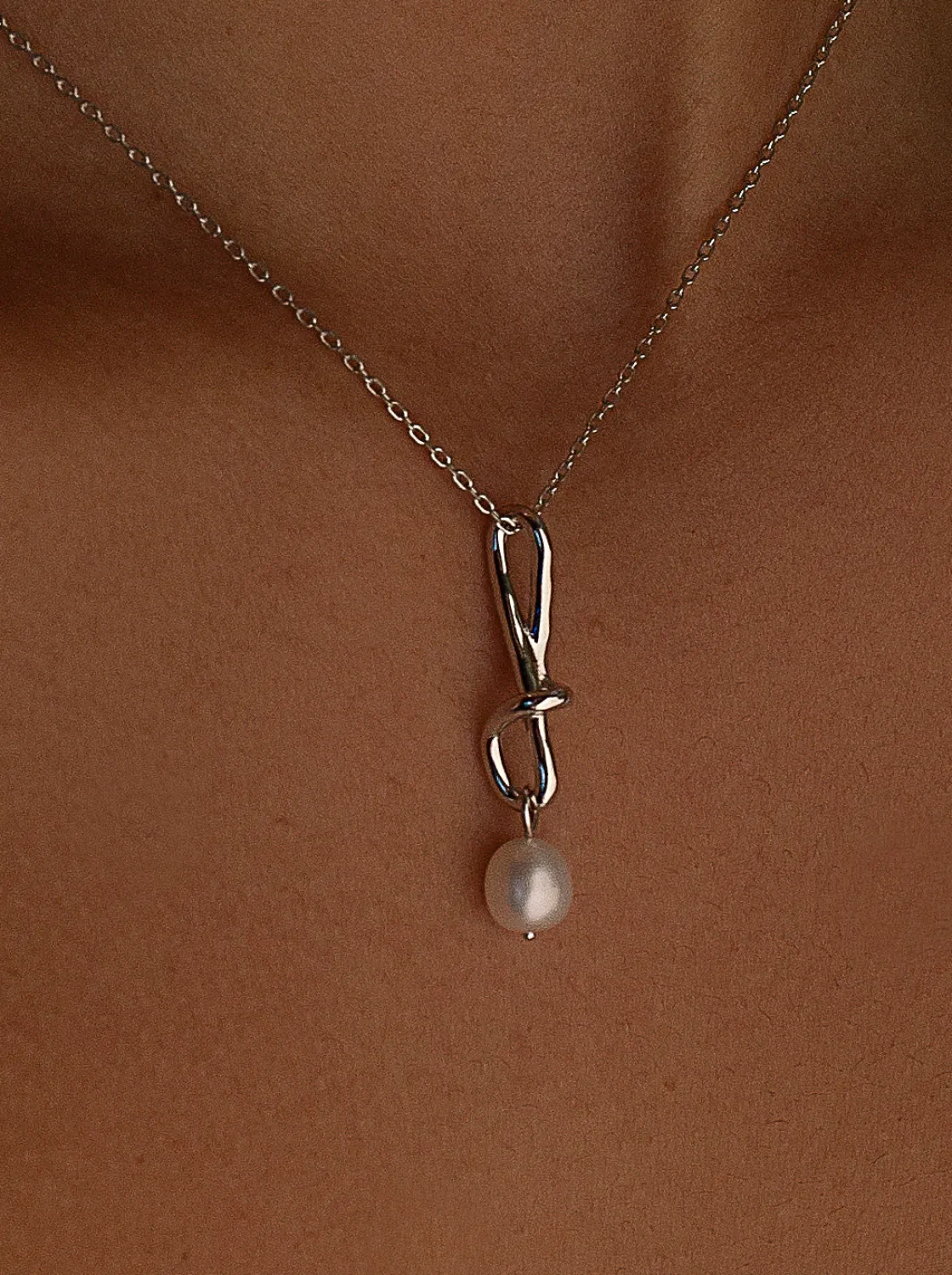 Colgante Perlas | LINEARGENT Colgante perlas de plata diseño geométrico