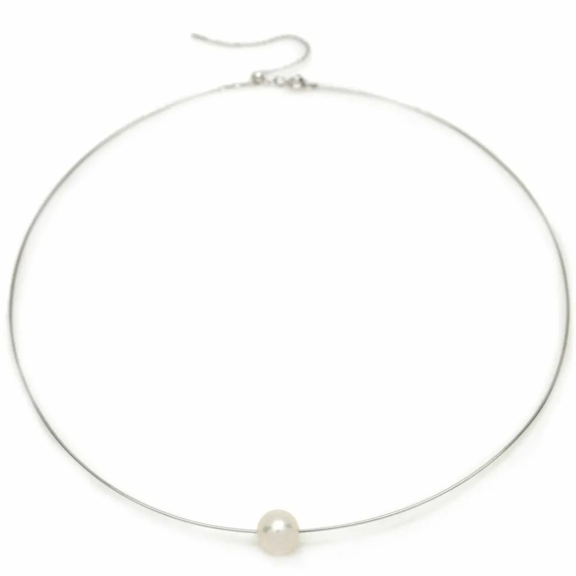 Colgante Perlas | LINEARGENT Colgante perlas en plata diseño rígido